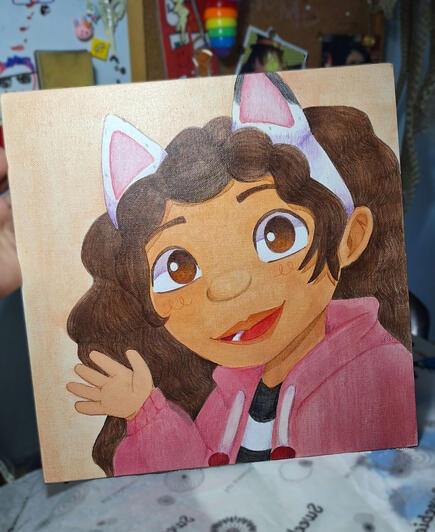 Watercolor & Colored Pencil on Canvas